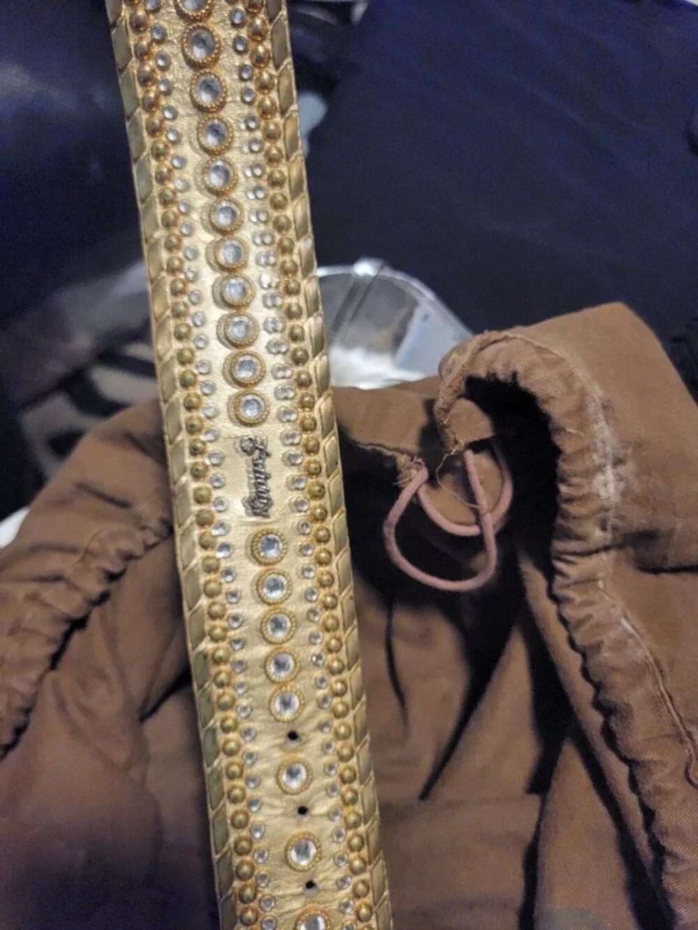 Gold crystal Kippys belt